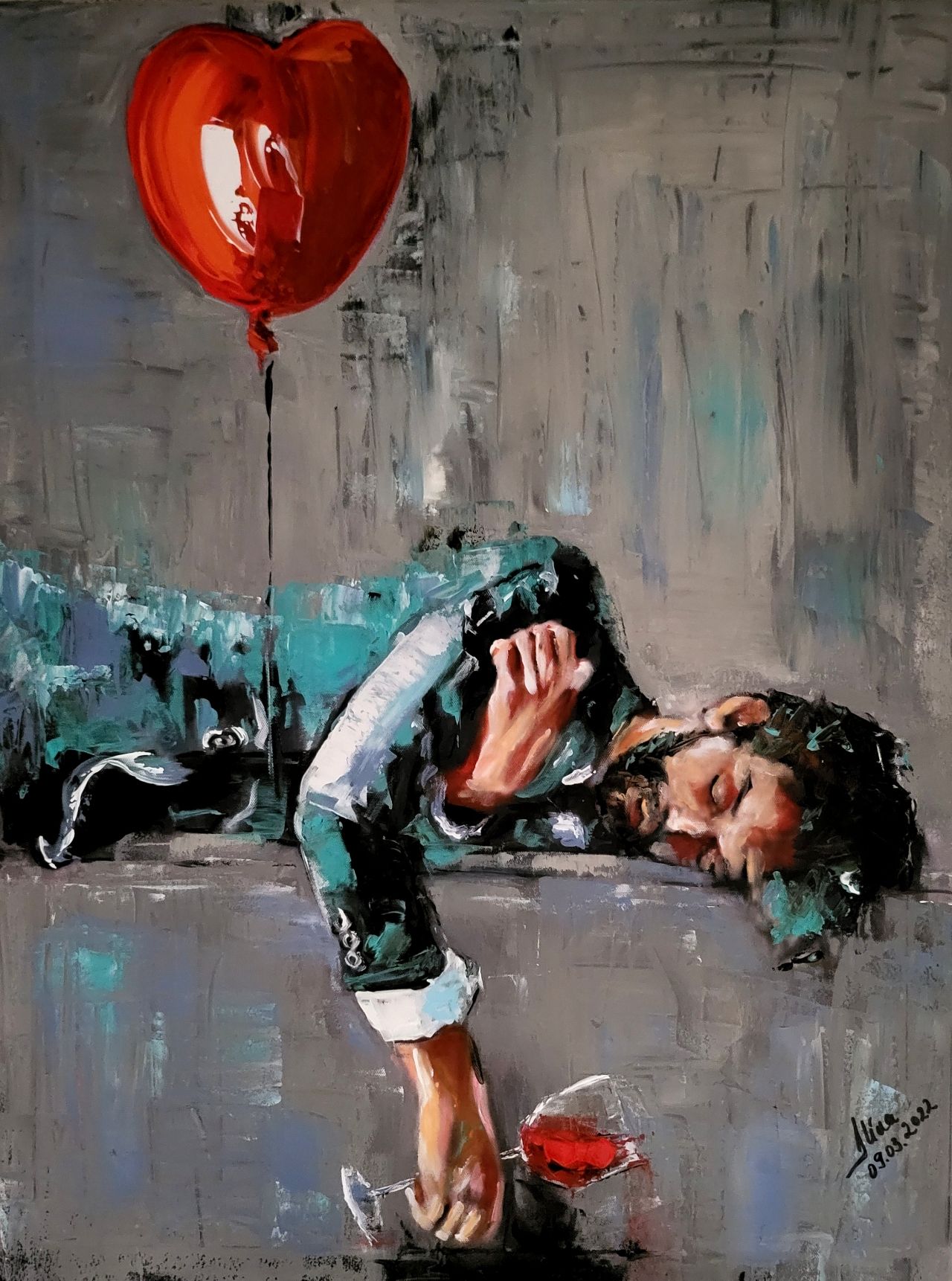 ArteDiAlina.com painting: Drunk on Love